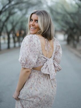 Morning Lavender Maxi Floral Dress Spring Cottagecore Romantic Dreamy Feminine